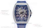 FMS Factory Franck Muller Vanguard Dragon King V45 Blue Dial Diamond Case Automatic Watch